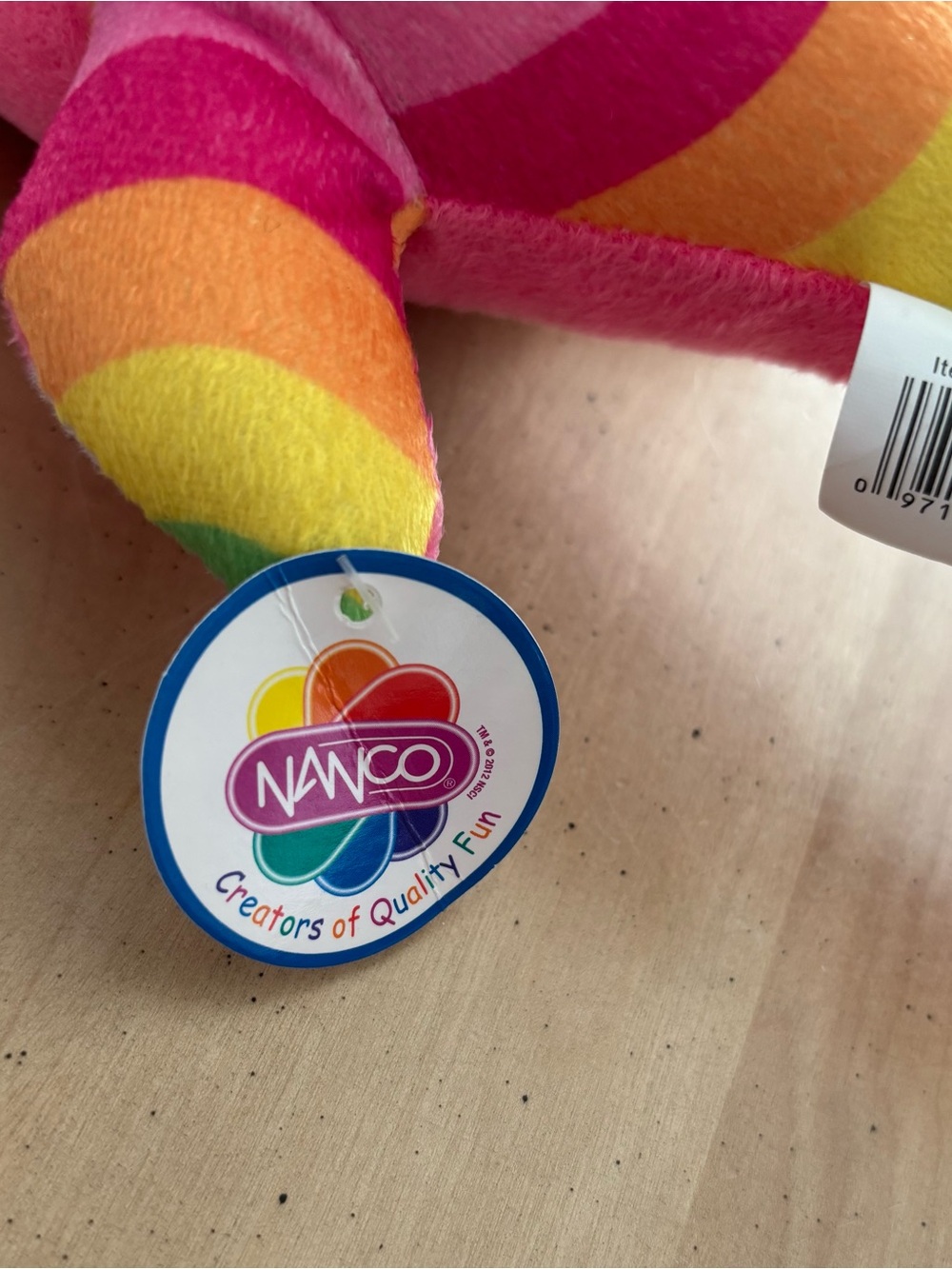 NANCO Rainbow Shark Plushie. Brand New. 11 Inches. Great Gift. Fast Shipping - Picture 2 of 12